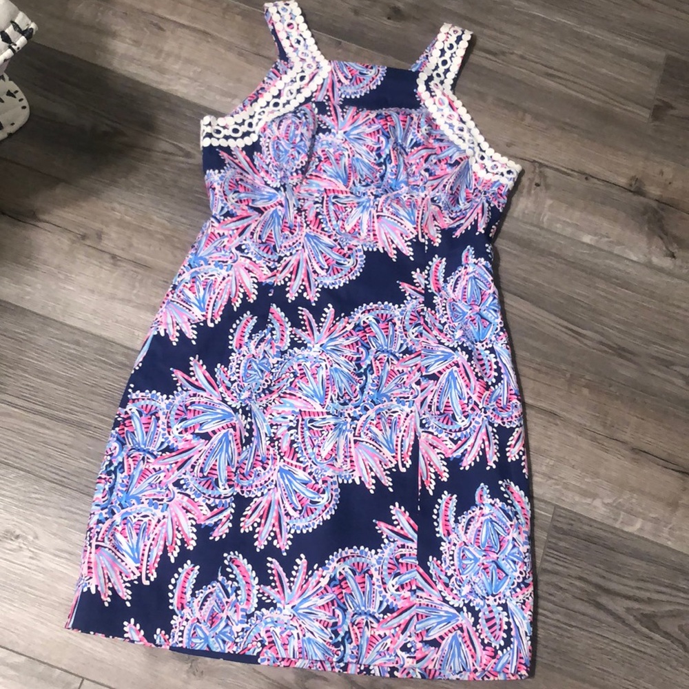Lilly Pulitzer Blue and Pink Floral Dress